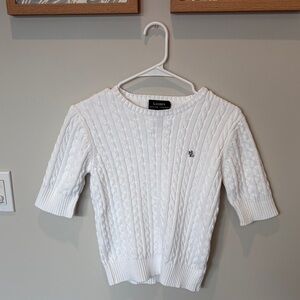 Lauren Ralph Lauren White Cable Knit Sweater